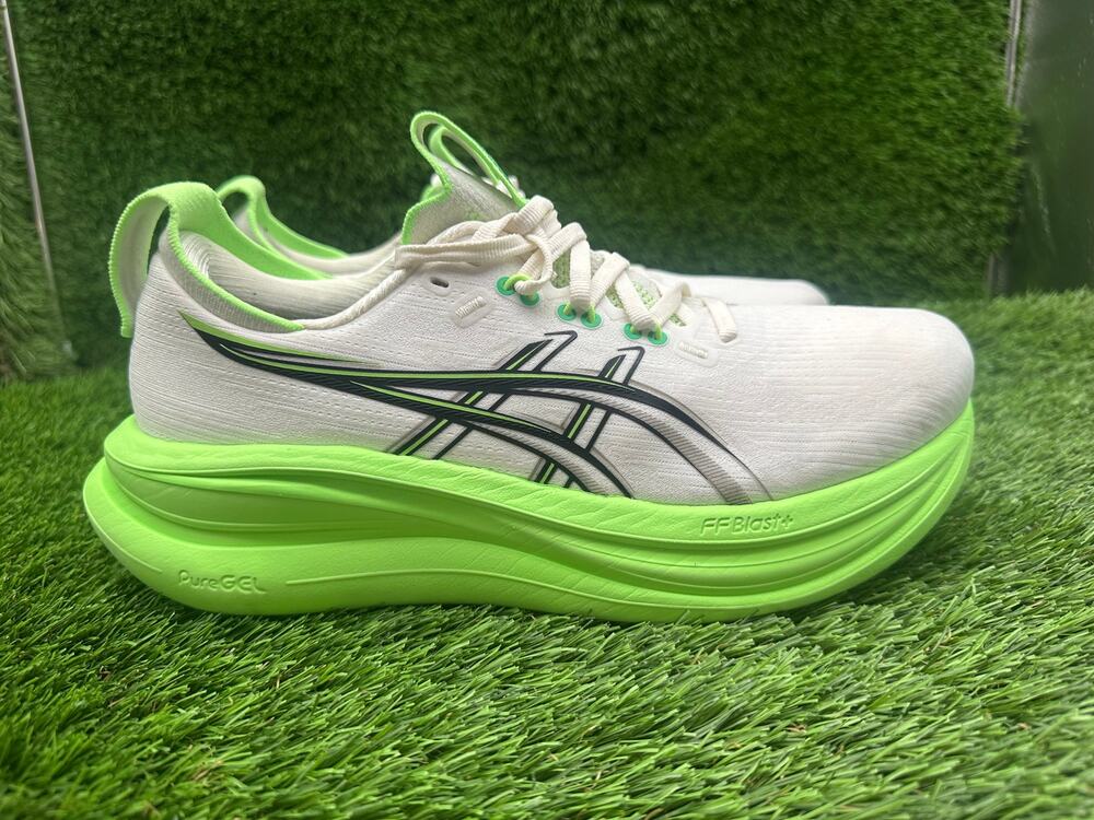 Asics Gel-Nimbus 28 1011C127 Athletic Sneaker Men's 8 Beige Knit Running Sports
